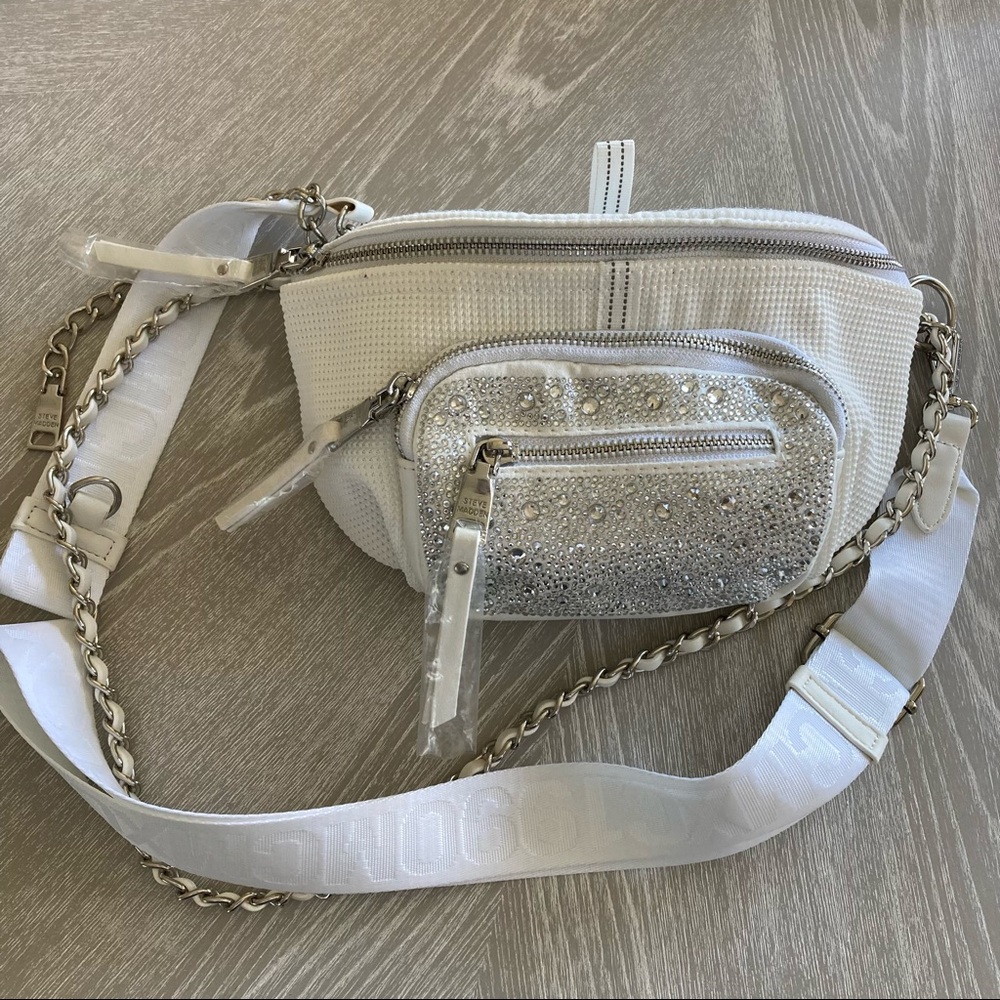 Brand New White Steve Madden Cross-body Bag